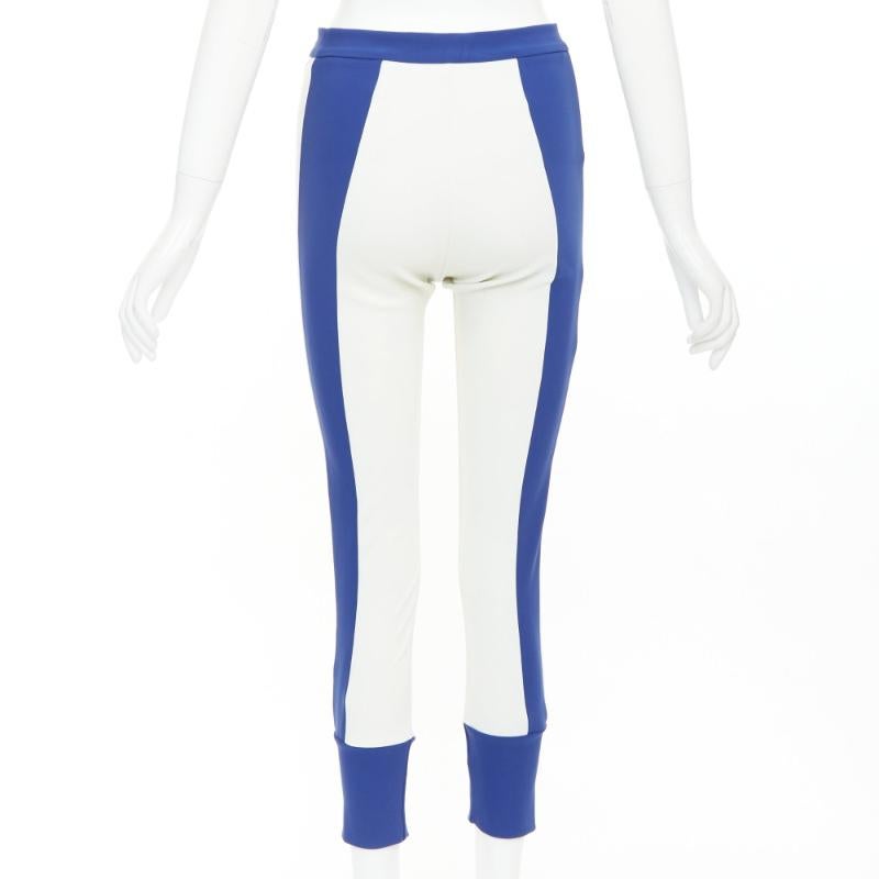 MARNI 2012 electric blue cream stretchy cropped riding pants IT40 S Damen im Angebot