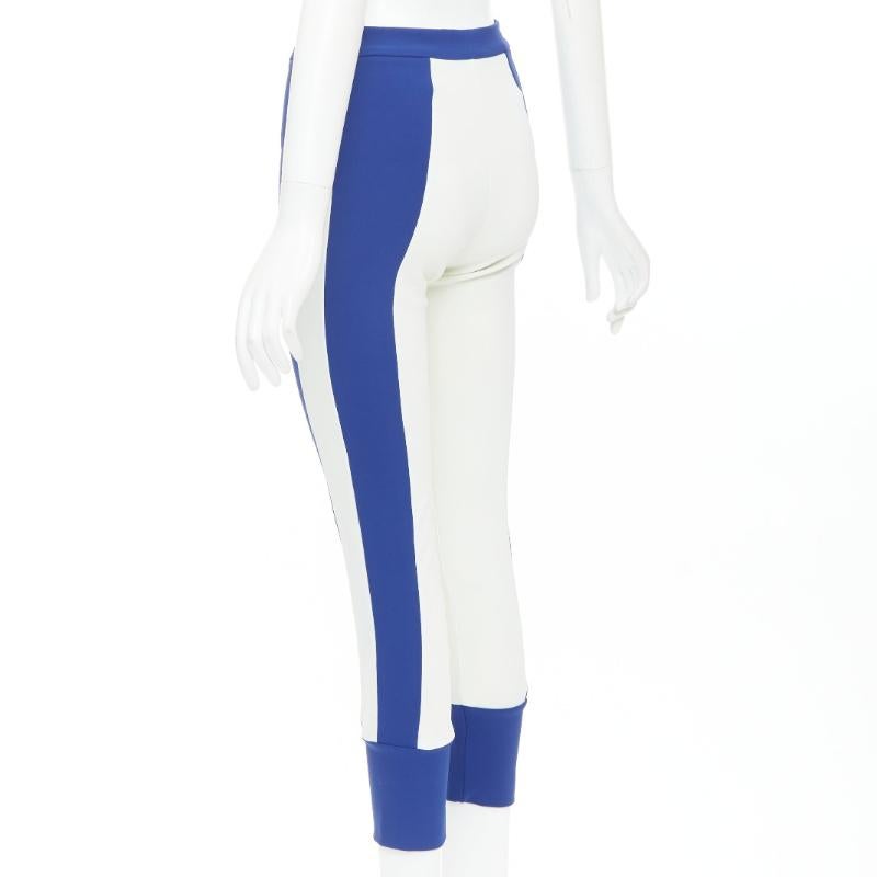 MARNI 2012 electric blue cream stretchy cropped riding pants IT40 S im Angebot 1