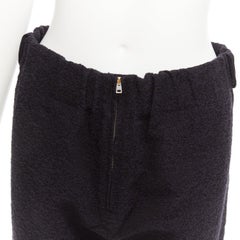 MARNI 2014 black cotton blend jacquard zip front tapered pants IT38 XS