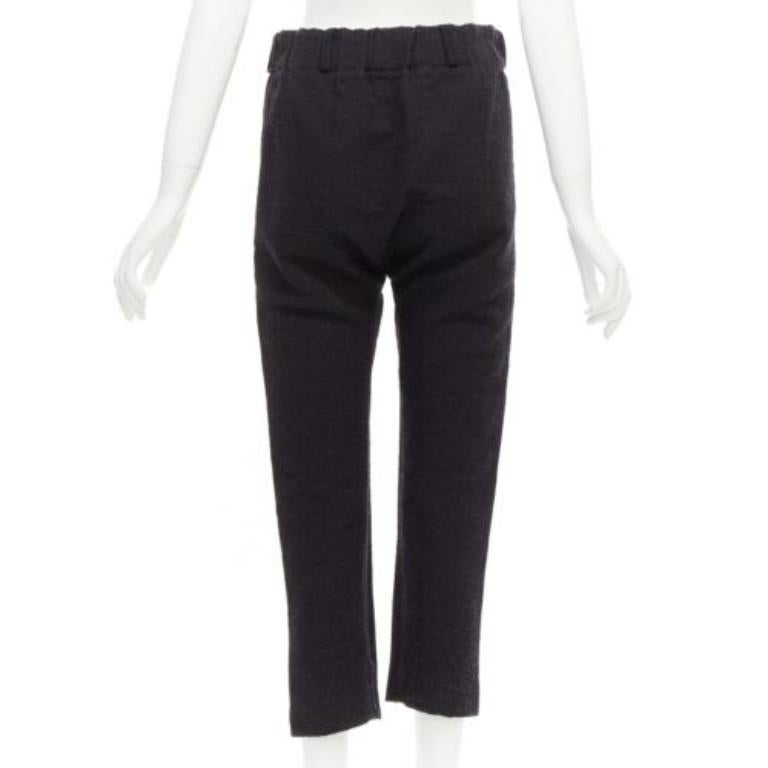 MARNI 2014 noir coton mélangé jacquard pantalon fuselé à fermeture éclair IT38 XS Pour femmes en vente