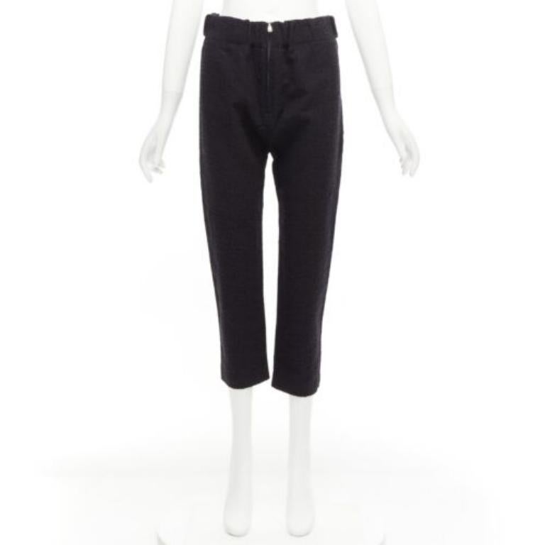MARNI 2014 noir coton mélangé jacquard pantalon fuselé à fermeture éclair IT38 XS en vente 4