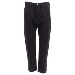Marni 2014 pantaloni affusolati con zip sul davanti in misto cotone nero IT38 XS