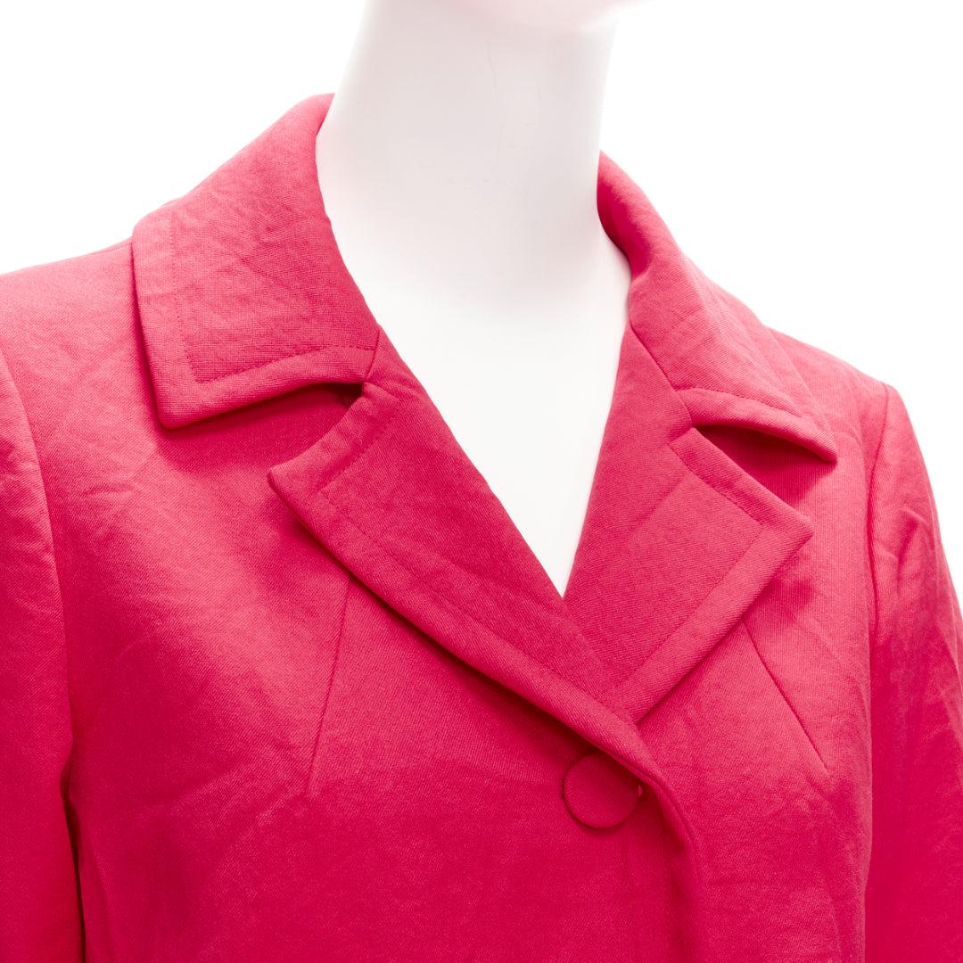MARNI 2014 red creased crinkle wrapped buttons cropped boxy jacket IT38 XS
Reference: CELG/A00242
Brand: Marni
Collection: Spring Summer 2014
Material: Polyester, Cotton
Color: Red
Pattern: Solid
Closure: Button
Extra Details: Crinkle effect