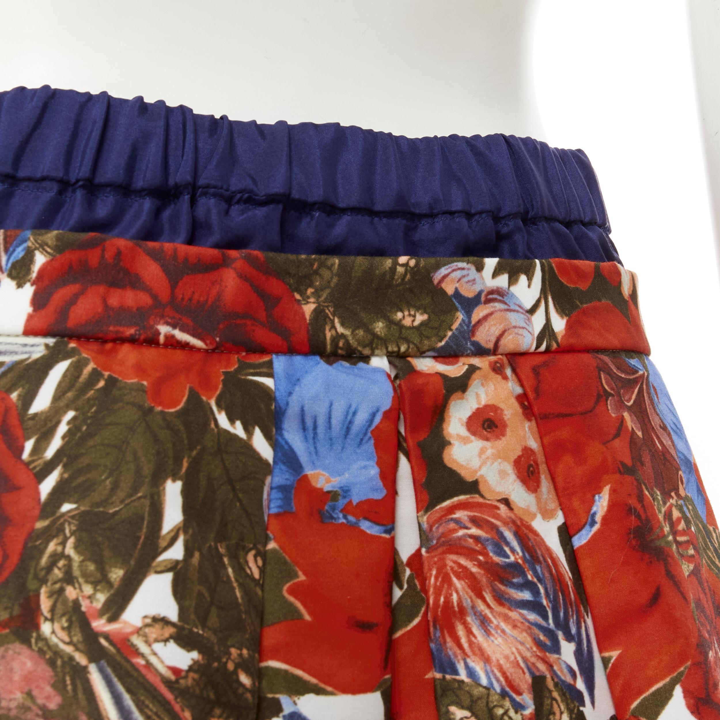 MARNI 2019 navy silk red rose floral print cotton flared skirt IT40 S 
Reference: CELG/A00093 
Brand: Marni 
Material: Cotton 
Color: Red 
Pattern: Floral 
Closure: Zip 
Extra Detail: Faux layered skirt. 
Made in: Italy 

CONDITION: 
Condition: