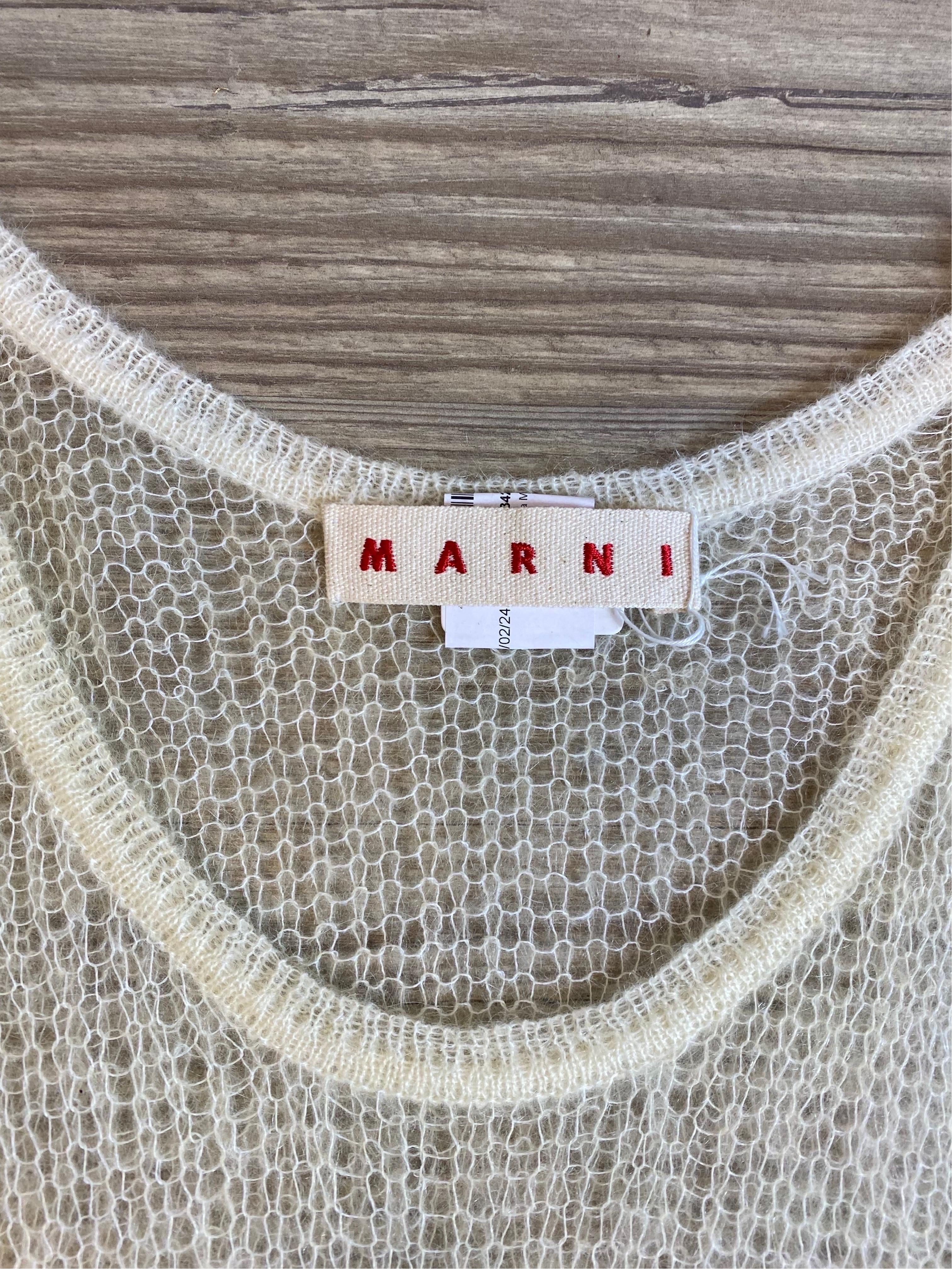 Marni 2019 net white and yellow Vest For Sale 1
