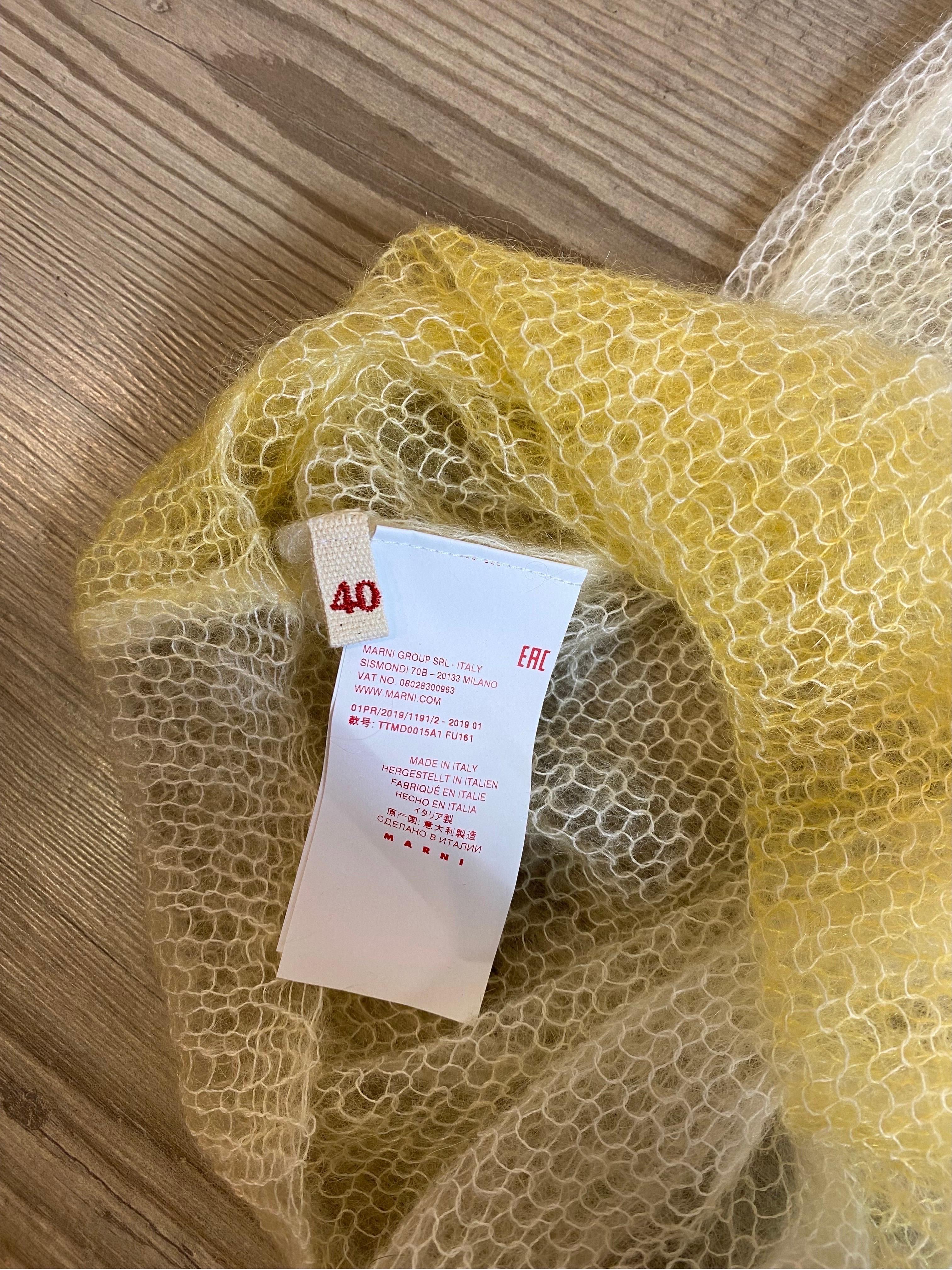 Marni 2019 net white and yellow Vest For Sale 3