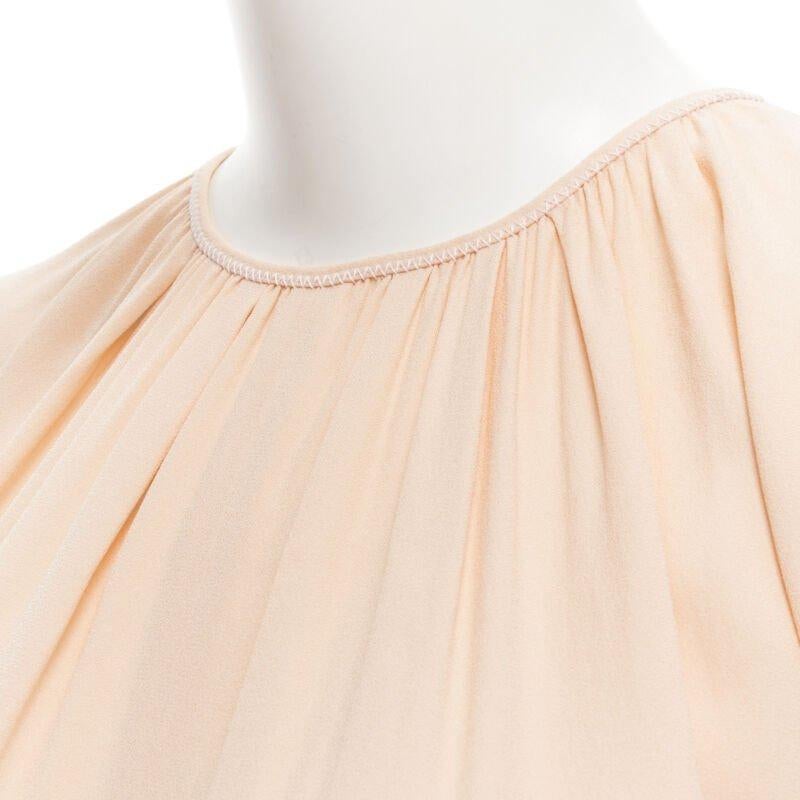 MARNI 2019 peach pleated collar round sleeve short sleeve midi dress IT36 XS
Reference: CELG/A00175
Brand: Marni
Material: Viscose, Acetate
Color: Beige
Pattern: Solid
Closure: Zip
Extra Details: Pleated collar. Overlocking stitching detail at