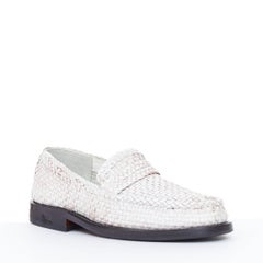 MARNI 2024 lily woven leather loom penny moccasin flat lounger dress shoe EU36