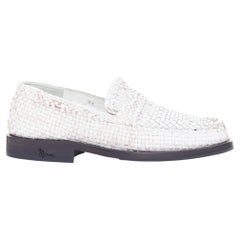 MARNI 2024 lily woven leather loom penny moccasin flat lounger dress shoe EU36