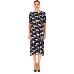 Marni Abstract Floral Print Midi Dress