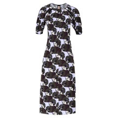 Marni Abstract Floral Print Midi Dress