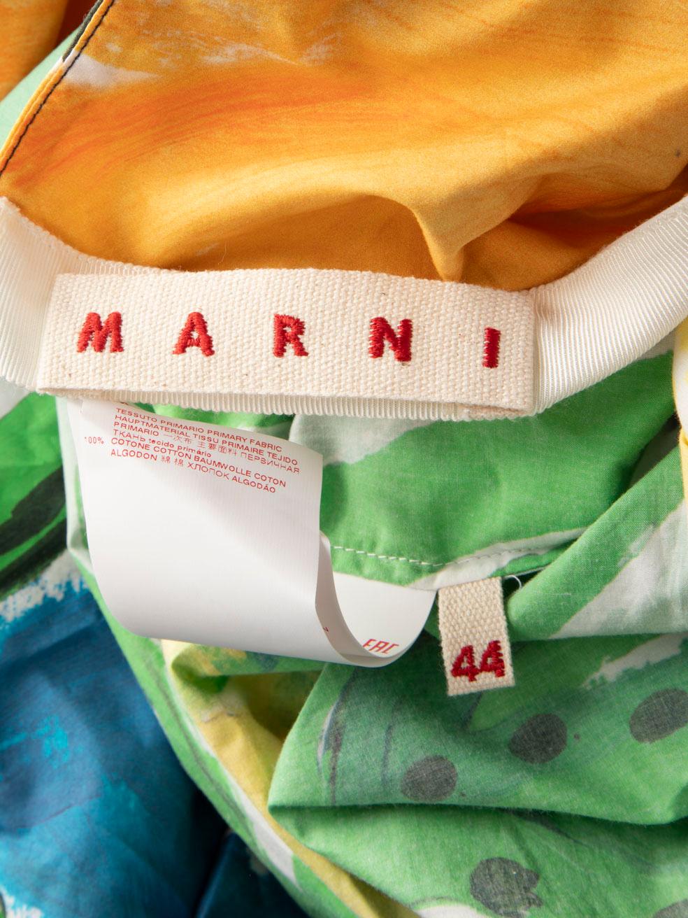 Marni Abstract Paint Print Midi Dress Size L 2