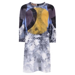Marni Abstract Print Cotton Shift Dress Marni Abstract Print Cotton Shift Dress
