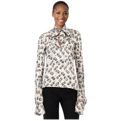 Marni Abstract Print Long Sleeve Blouse Size S