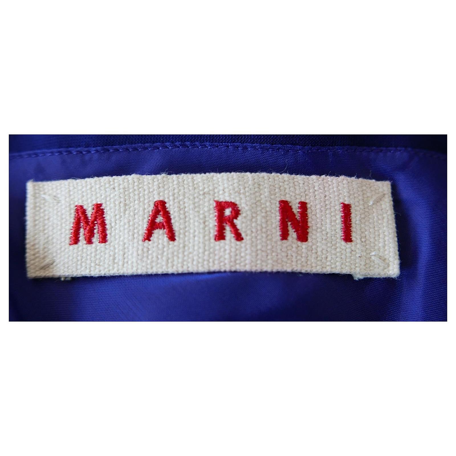 Marni Archival Violet Robe en crêpe drapée en vente 1