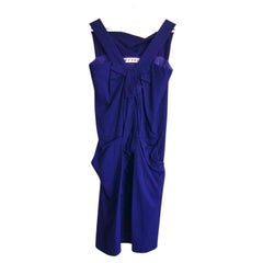 Used Marni Archival Purple Draped Crepe Dress