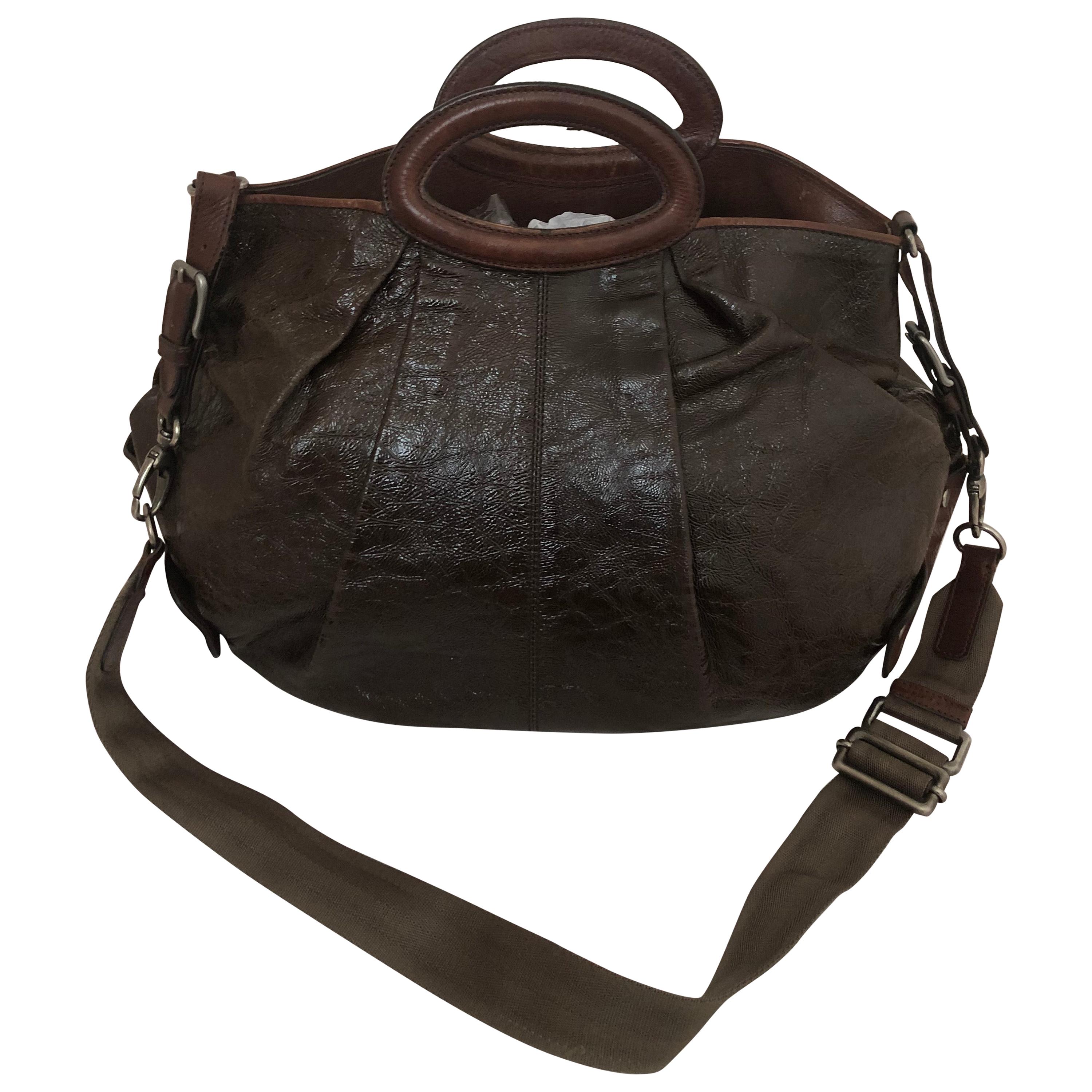 MARNI Baloon Leather Two-Way Hobo Handbag
