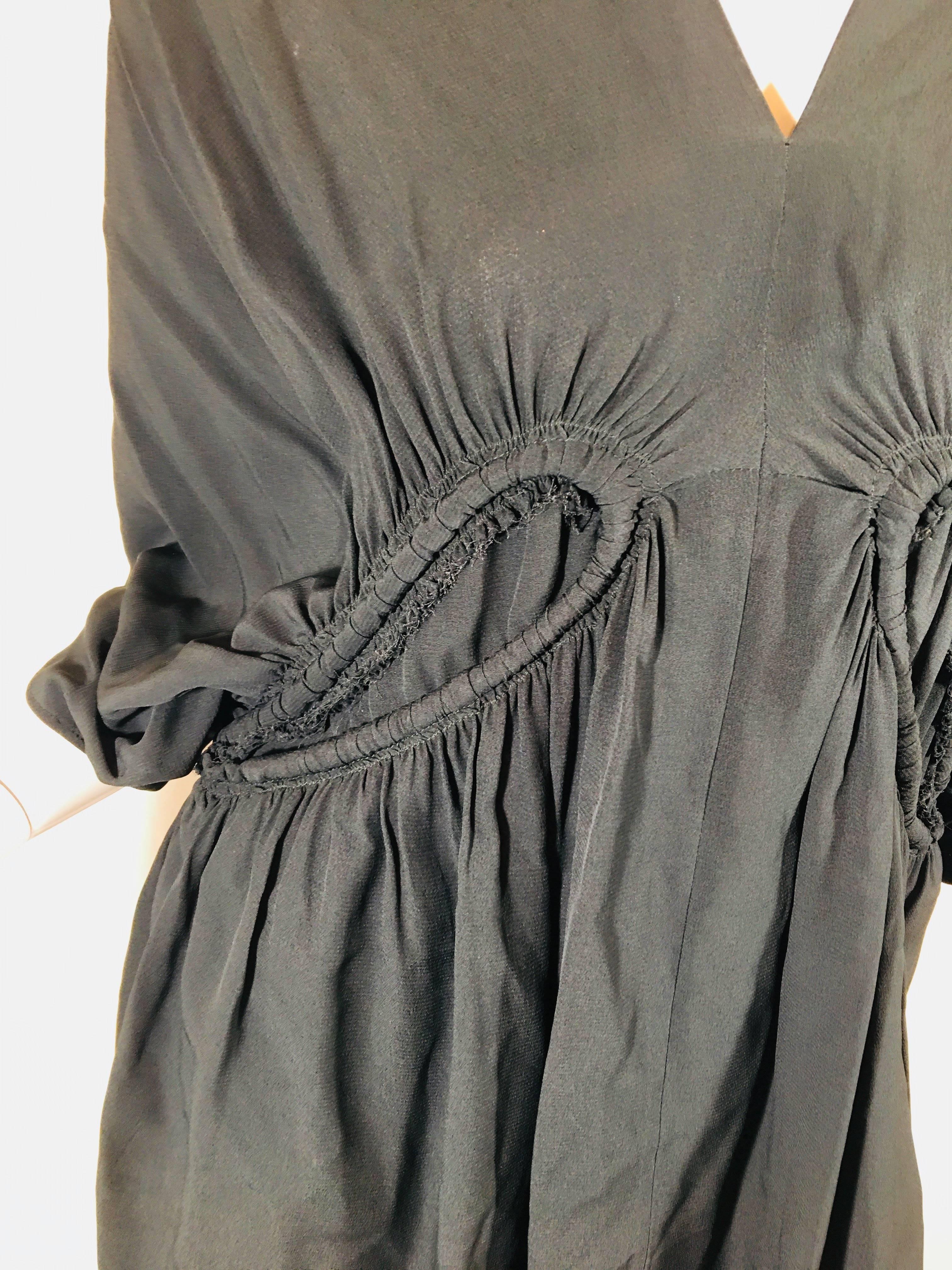 Marni Batwing Sleeve Draped Dress
