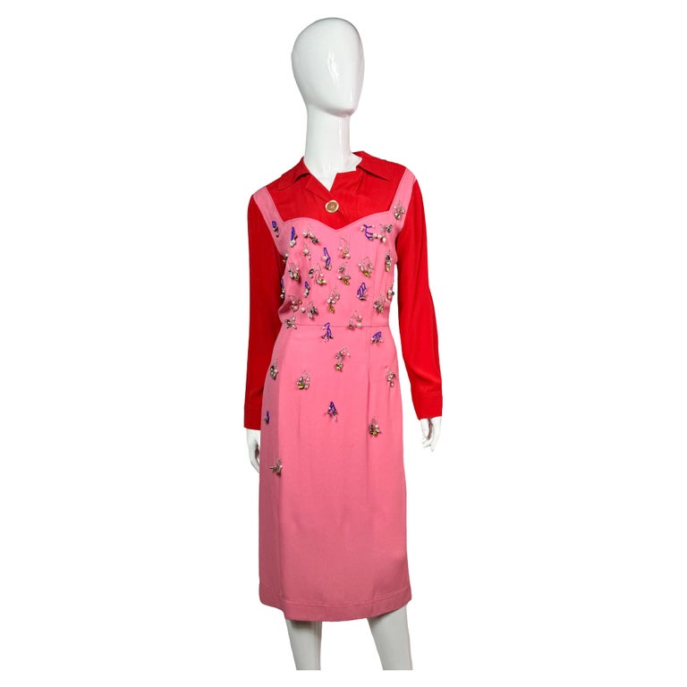 pink marni dress Mini dress with logo