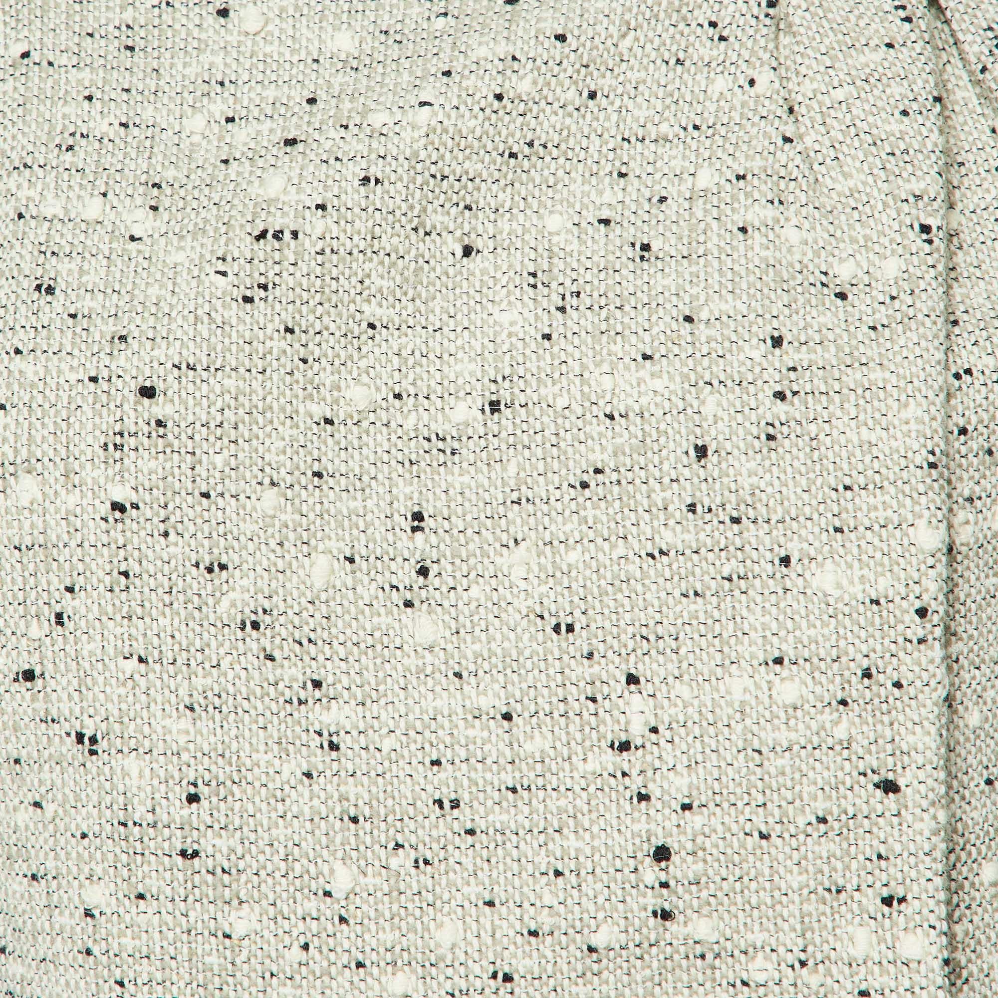 Beige Marni Giacca avvolgente in bouclè di tweed beige M. I. in vendita