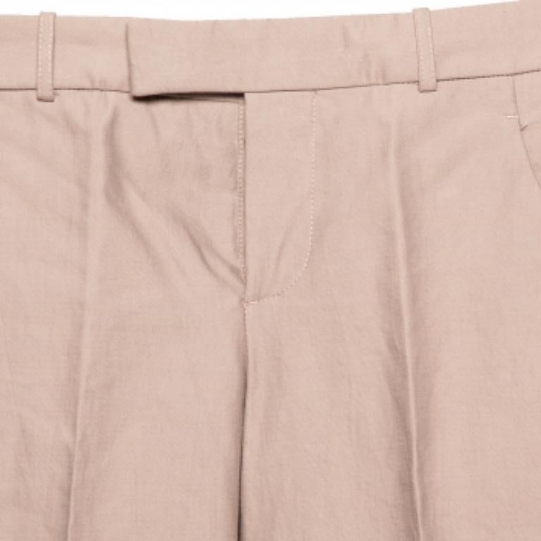 Beige Pantalon large Marni en coton beige S en vente