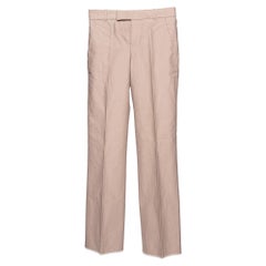 Marni Beige Cotton Wide Leg Trousers S