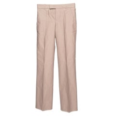 Marni Beige Cotton Wide Leg Trousers S