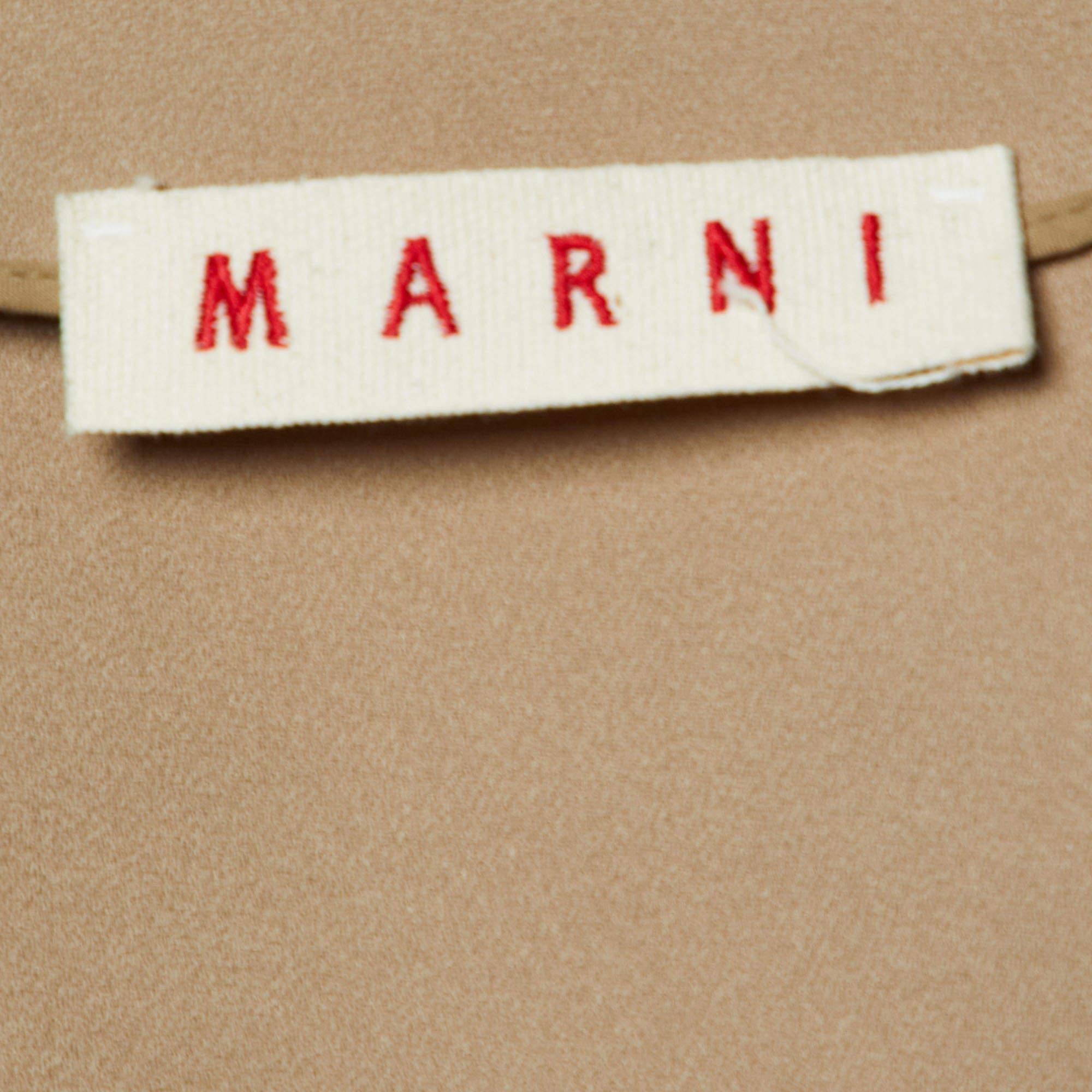 Marni - Giacca aperta sul davanti in crepe beige S In condizioni buone in vendita a Dubai, Al Qouz 2