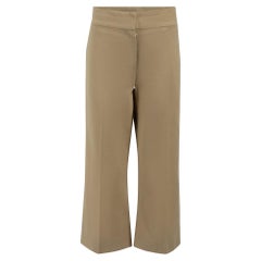 Marni Beige Cropped Wide Leg Trousers Size S