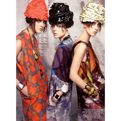 Chapeau à pétales de fleurs beige Marni S/S 2008