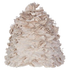 Marni Sombrero de pétalos de flores beige S/S 2008