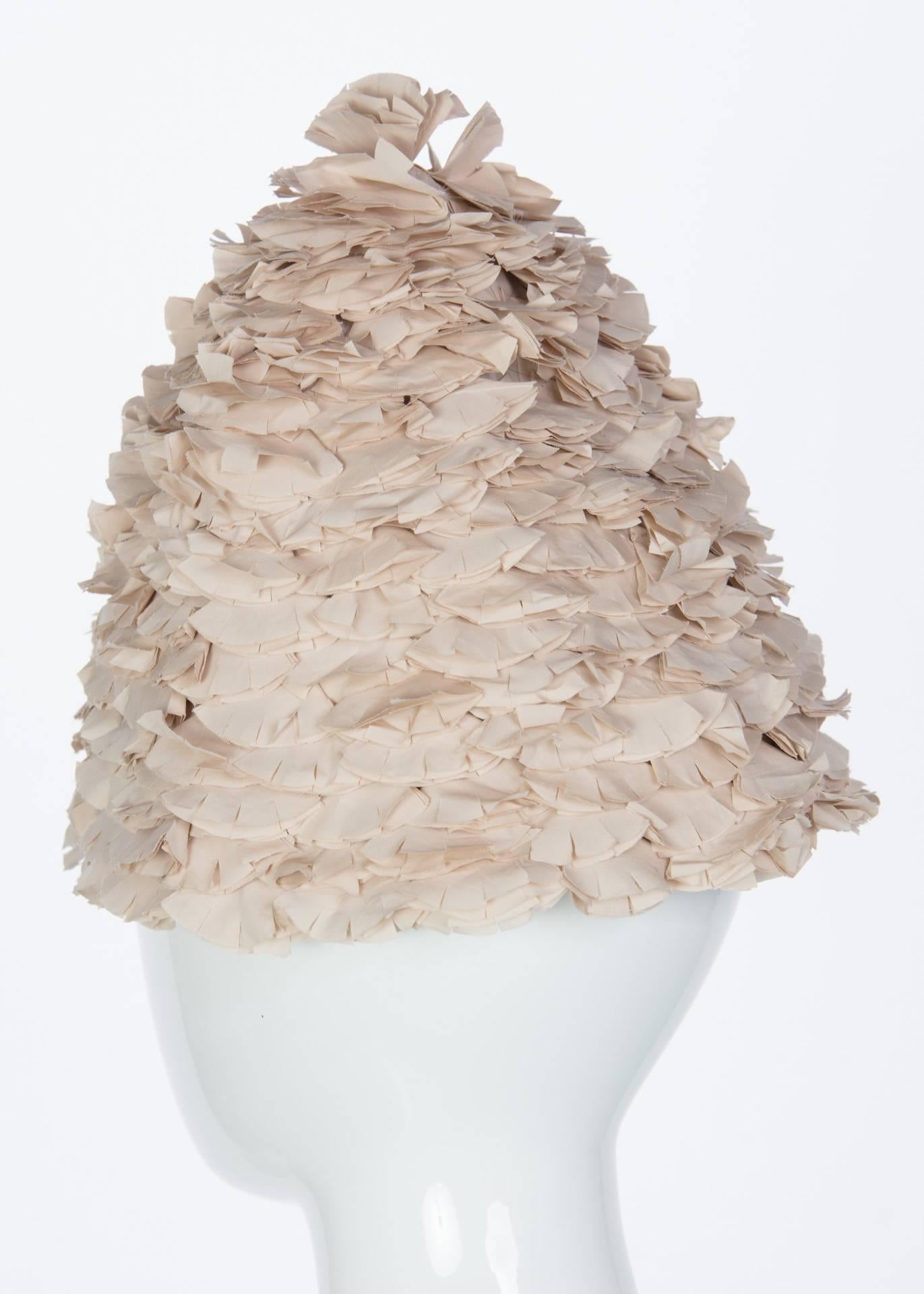 Women's Marni Beige Flower Petal Hat, S / S 2008  