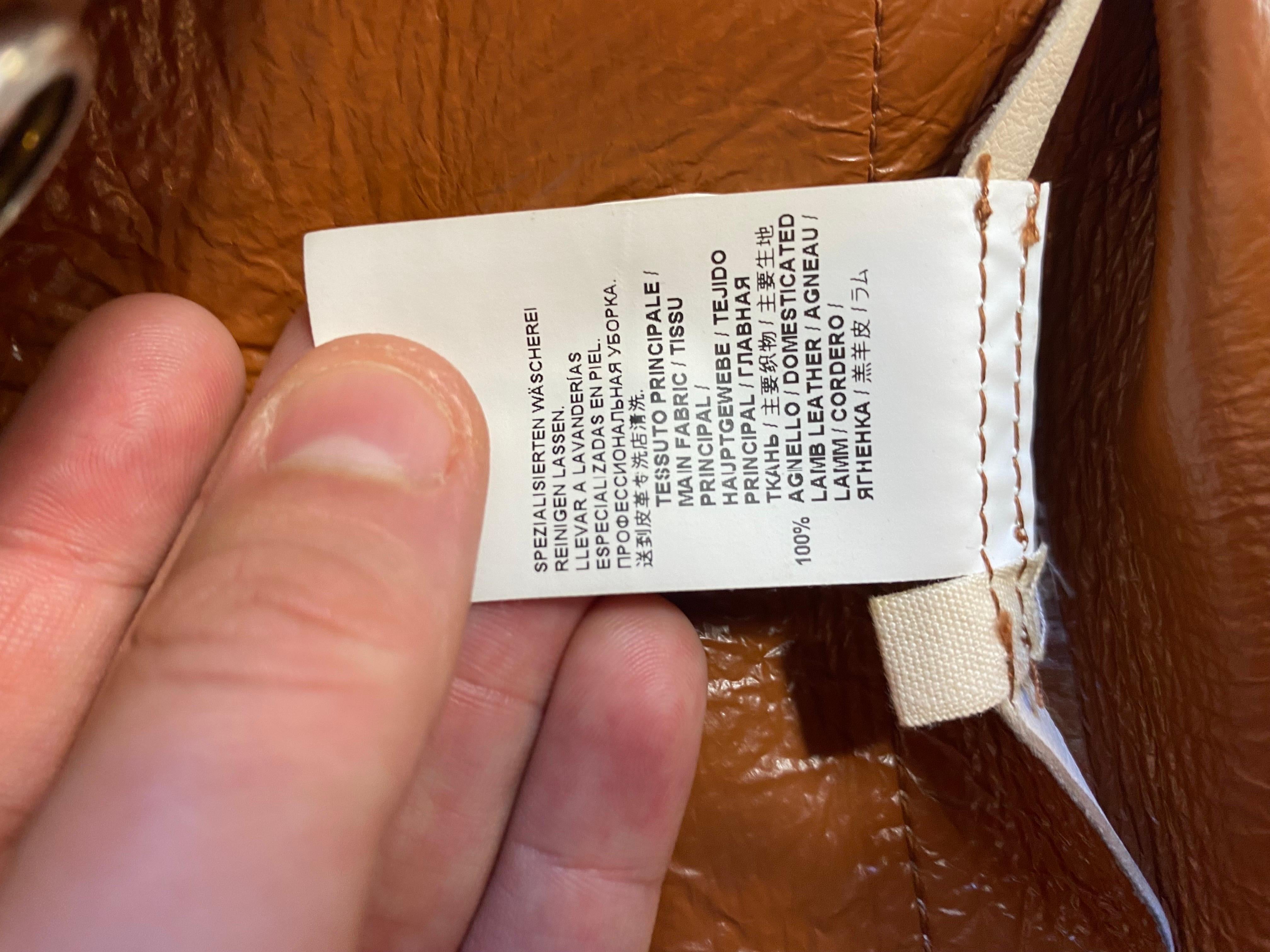 Marni beige leather short-sleeved jacket For Sale 2