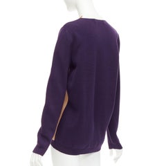 MARNI beige lila colorblocked mixed material Strickjacke Pullover IT40 S