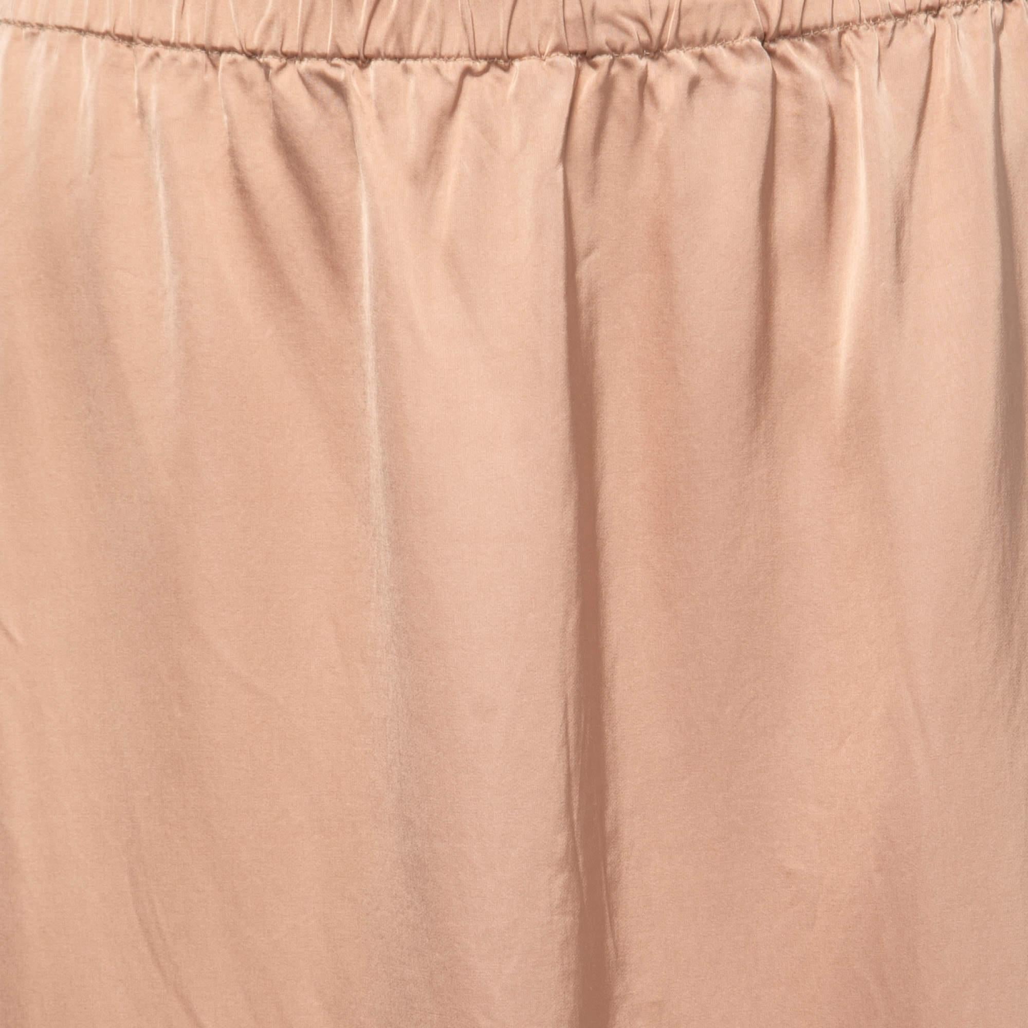 Beige Jupe midi Marni en satin beige M en vente