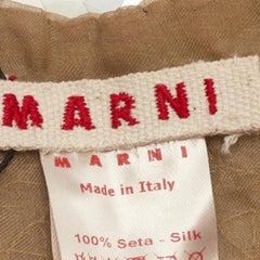 Marni Beige Silk Clear Sequined Collar Necklace