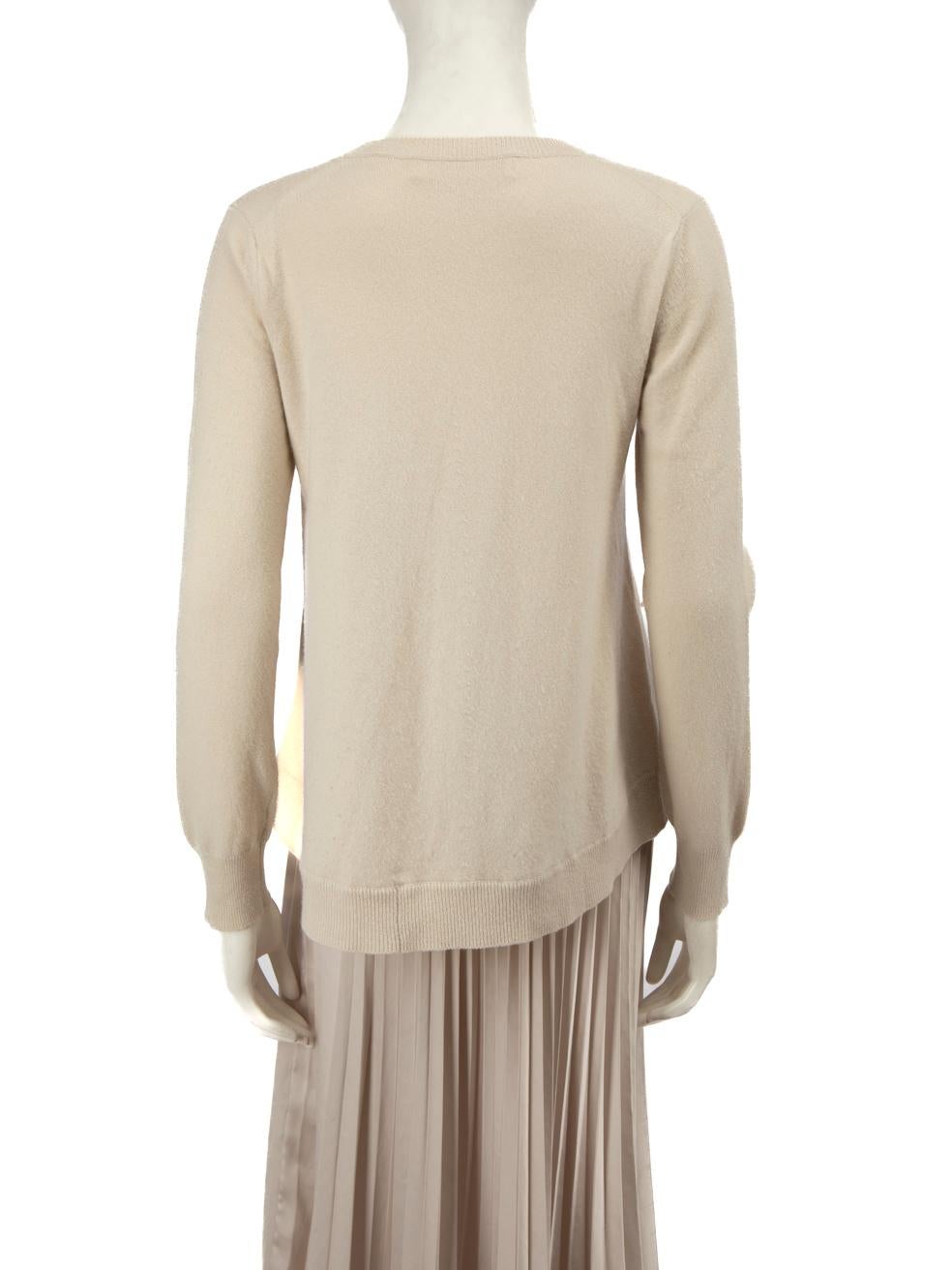 Marni Beige Wool Knit Long Sleeves Jumper Size M Bon état - En vente à London, GB