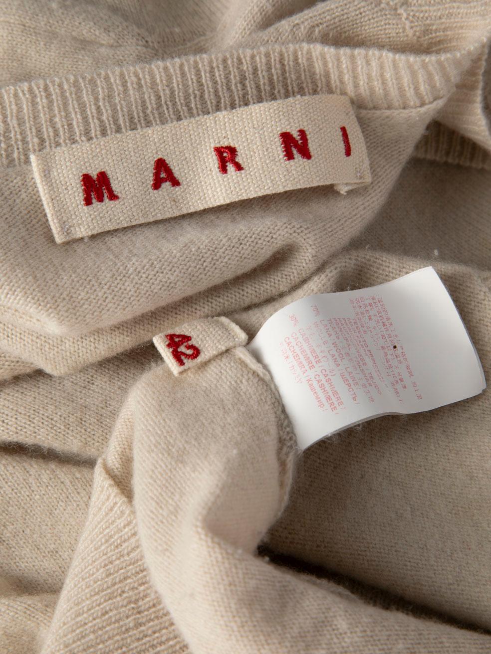 Marni Beige Wool Knit Long Sleeves Jumper Size M en vente 3