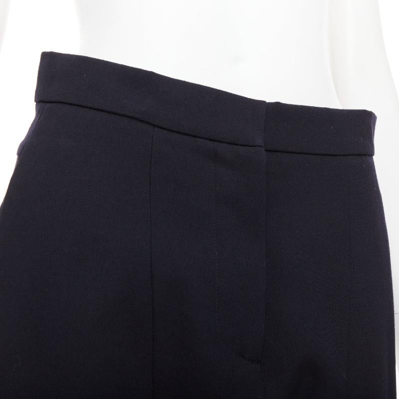 MARNI black 100% virgin wool drop crotch harem knee shorts IT38 XS For Sale 2