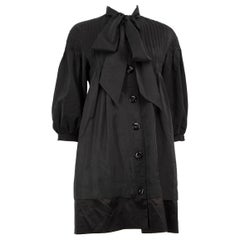 Marni Black Ballon Sleeve Neck Tie Dress Size XS