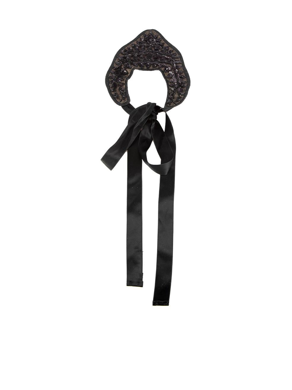 Marni Black Beaded Bib Necklace In Good Condition For Sale In London, GB