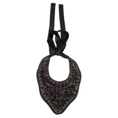 Used Marni Black Beaded Bib Necklace