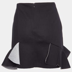 Marni Black Birds Embellished Neoprene Mini Skirt M