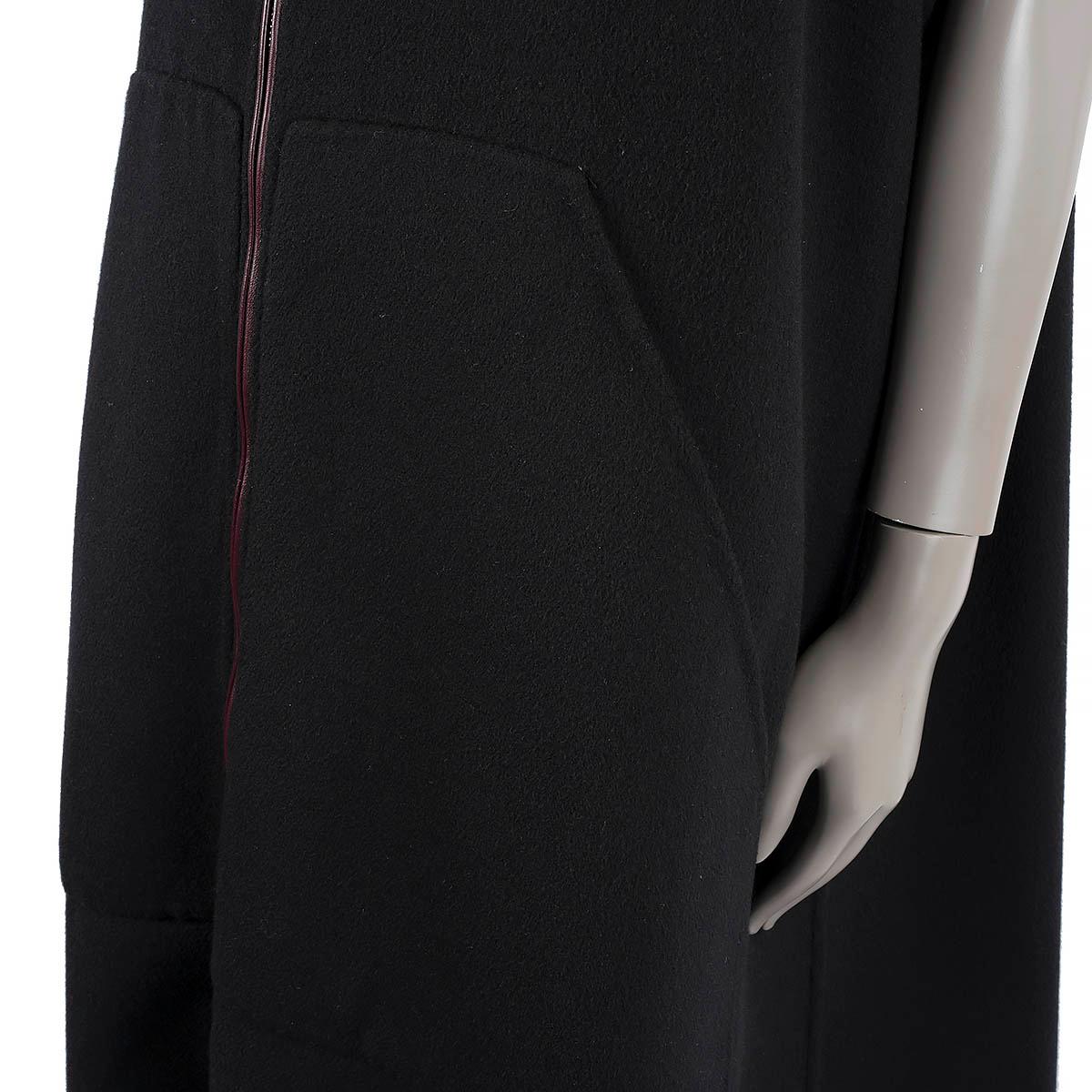 MARNI black cashmere blend 2021 ZIP-FRONT Vest Coat Jacket 40 S For Sale 1