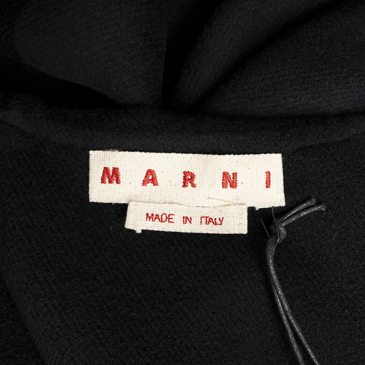 MARNI black cashmere blend 2021 ZIP-FRONT Vest Coat Jacket 40 S For Sale 2