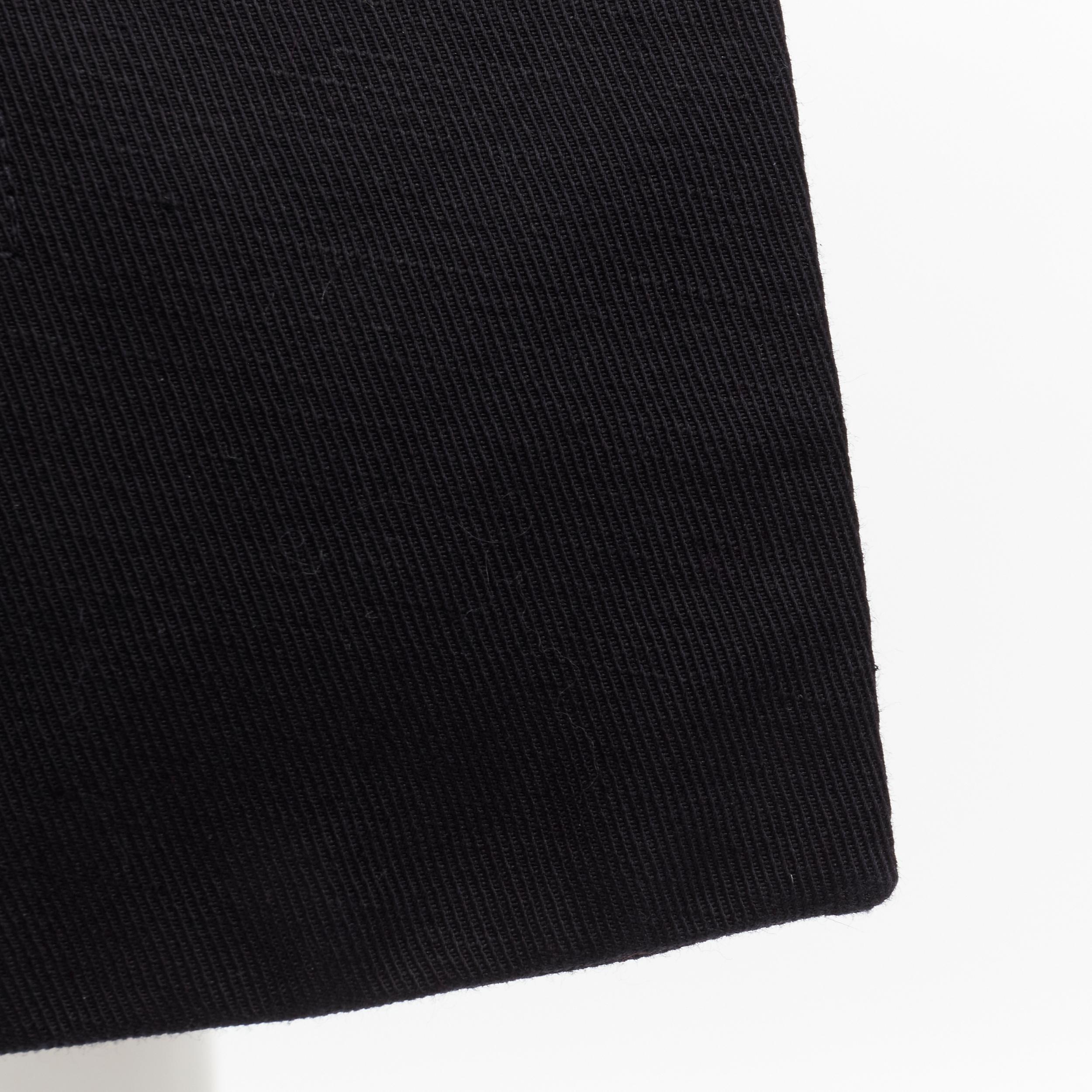 MARNI black cotton linen asymmetric step hem pleated flared skirt IT42 S For Sale 4