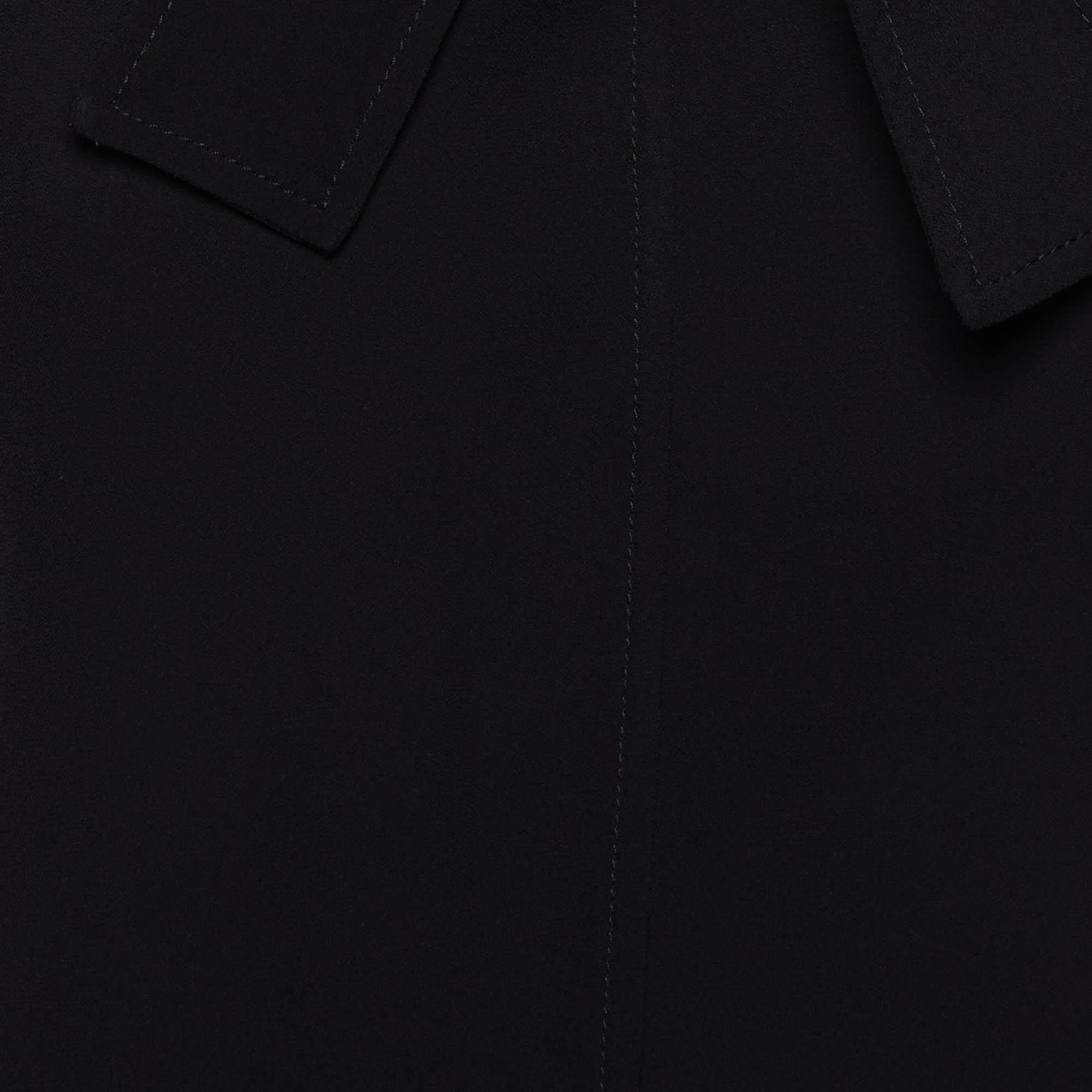 Marni Black Crepe Neck Tie Sleeveless Top S In Good Condition For Sale In Dubai, Al Qouz 2