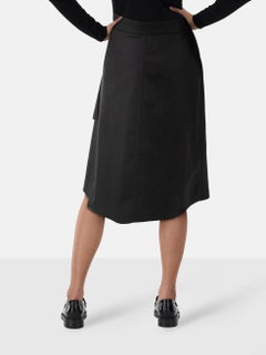 Marni Black Front Drape Midi Skirt Size XS