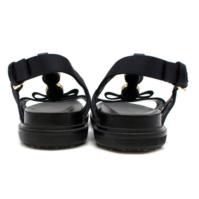 Marni Black Fussbett Crystal Embellished Sandals 41 at 1stDibs | marni ...