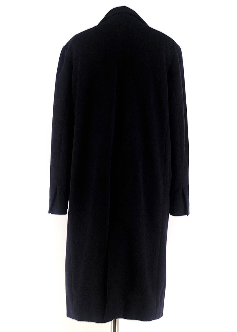 Marni Black Long Wool Coat US 6 In Good Condition For Sale In London, GB